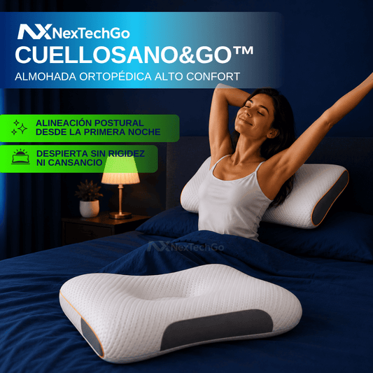 CuelloSano&Go™ - Almohada ortopédica cervical alto confort