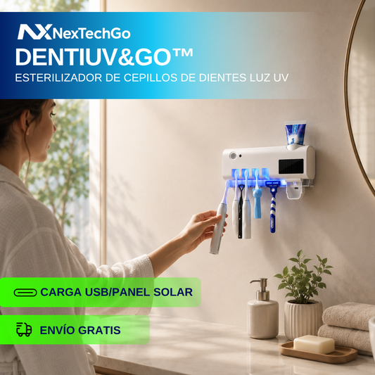 DentiUV&Go™ - Esterilizador de Cepillos de Dientes con Luz UV