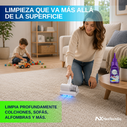 ÁcaroClean&Go™ - Apiradora Antiácaros con Luz UV para Colchones y Cobijas