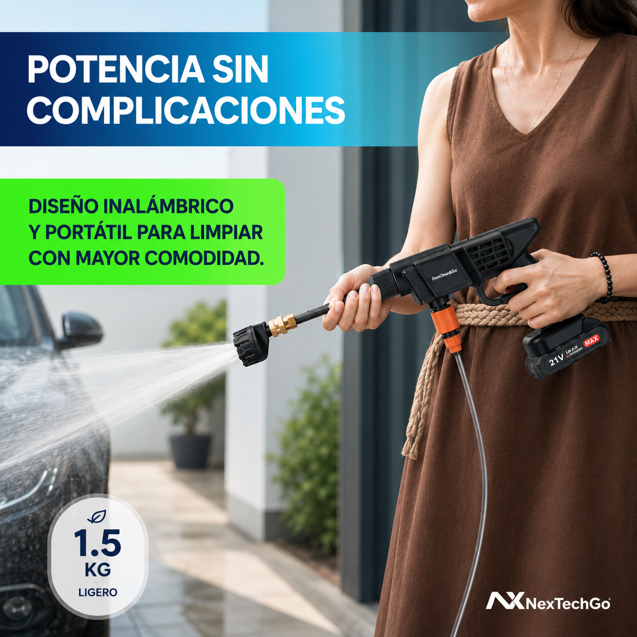 DúoClean&Go™ - Combo Hidrolavadora 6 en 1 + Aspiradora